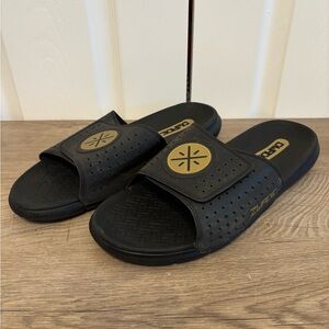 Li-Ning Way of Wade black and gold slide sandal RARE SZ 14